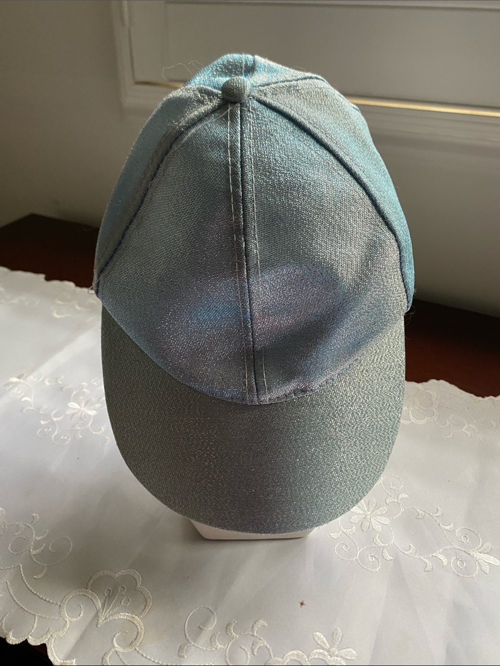 Iridescent Light Blue Baseball Cap